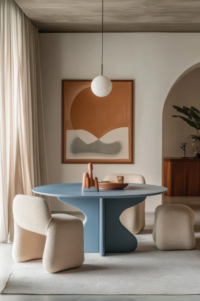 obłe kształty wnętrza pokoju trendy wnętrzarskie 2026