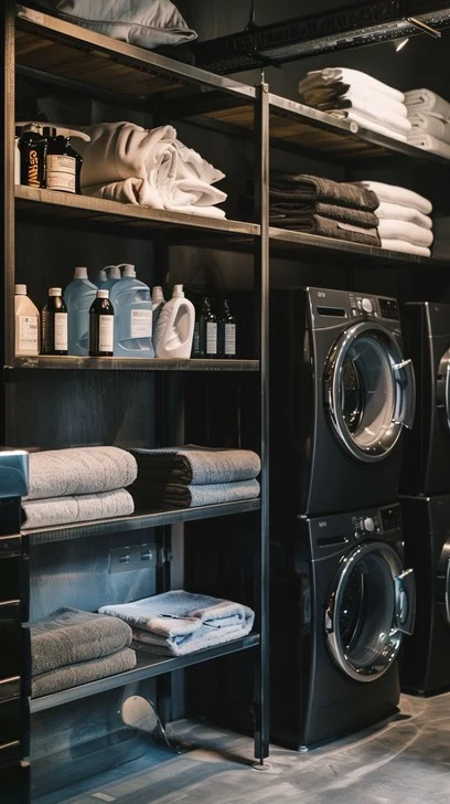 zabudowa pralki i suszarki pionowo