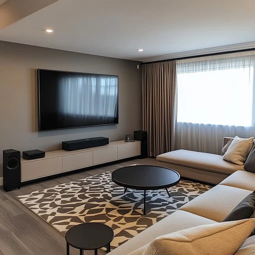 montaż TV w mieszkaniu w bloku studio projektowe Wrocław Barbara Kuziomko