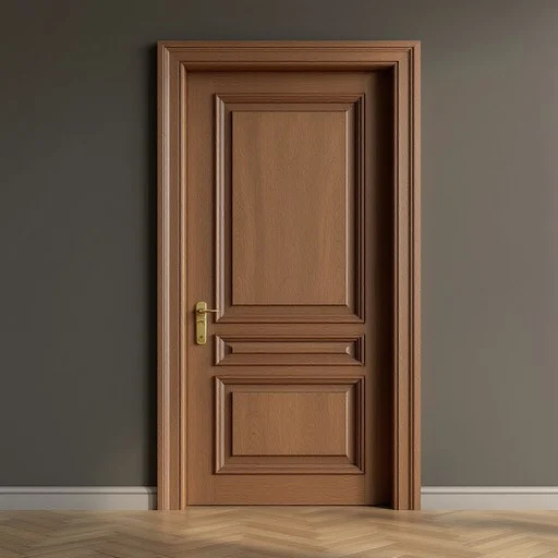 drzwi bezprzylgowe brązowe drewniane studio projektowe Wrocław Barbara Kuziomko