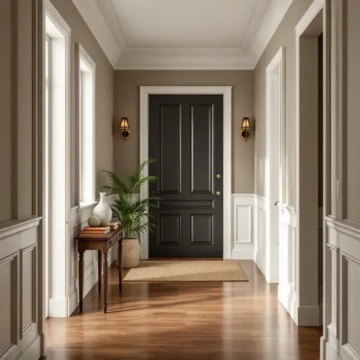 wejście do domu z eleganckimi drzwiami - studio projektowe Wrocław Kuziomko