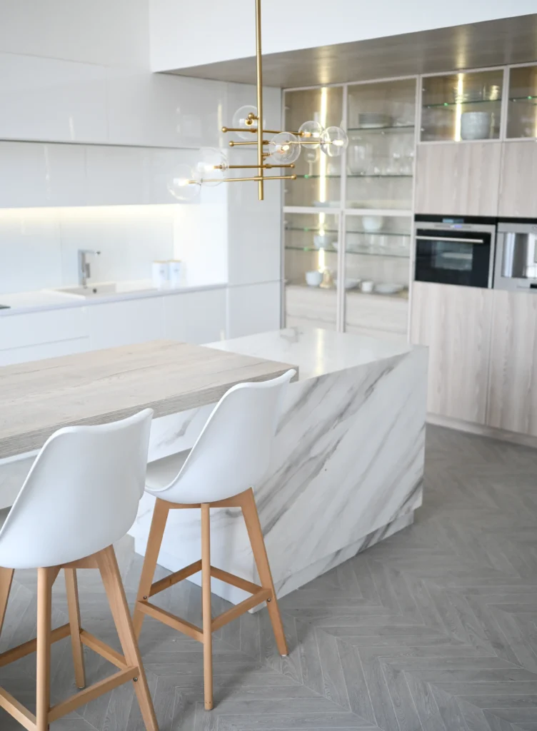 elegancka nowoczesna kuchnia we Wrocławiu - Studio wnętrz Kuziomko