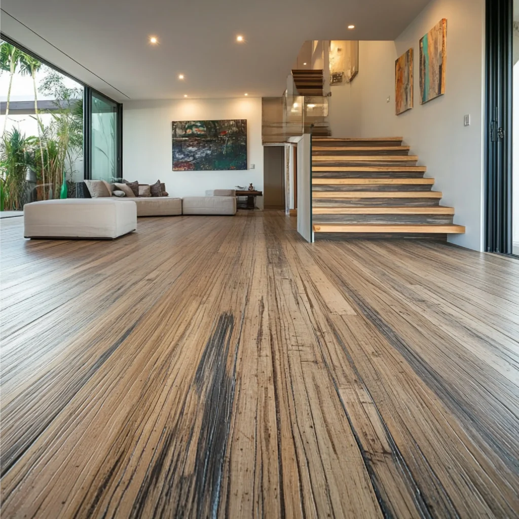 panele laminowane w salonie domu - Studio wnętrz Wrocław Barbara Kuziomko